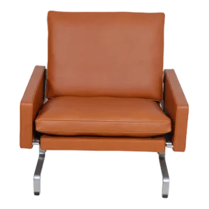 PK-31/1 Armchair in Cognac Aniline Leather by Poul Kjærholm for E. Kold Christensen, 1970s