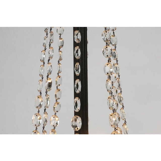 Large Bronze Empire Chandelier with 2 Wall Lights, Belgium, 1950s, Set of 3 For Sale - Image 14 of 18