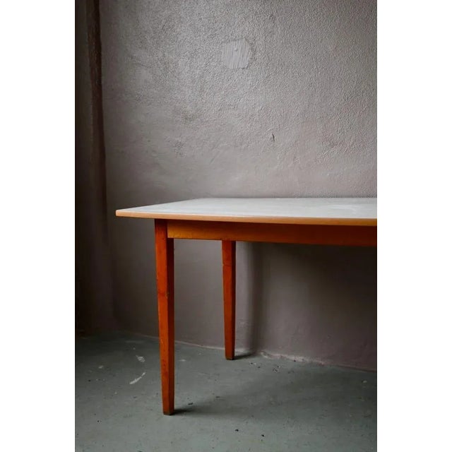 Large Mid-Century Symmetrical Worktop Table, France, 1950s For Sale - Image 14 of 18