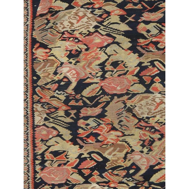 Persian Senneh Rug c.1900, Fine Wool Pile on Silk Foundation Multi-Color Allover For Sale - Image 15 of 18
