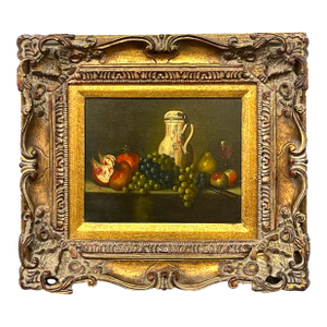An Oil on Canvas Still-Life Painting Signed by Cotton