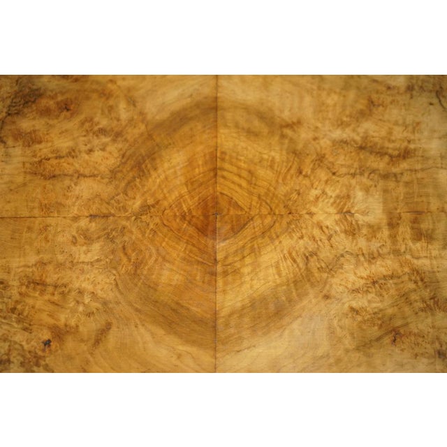Hand Carved Burr Walnut Coffee Cocktail Table with Cabriole Legs For Sale - Image 14 of 18