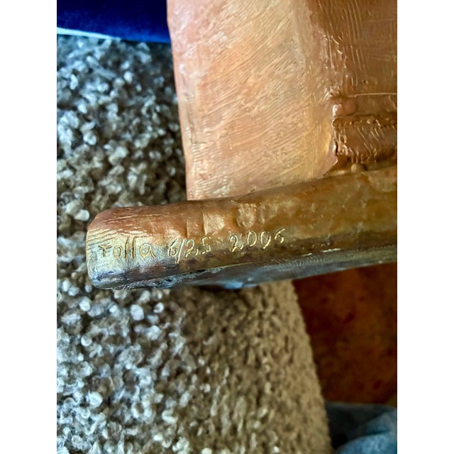 Tolla Inbar “Accumulating Knowledge” — Bronze Figurative Sculpture (2006) — 37.5” Signed and Dated For Sale - Image 9 of 9