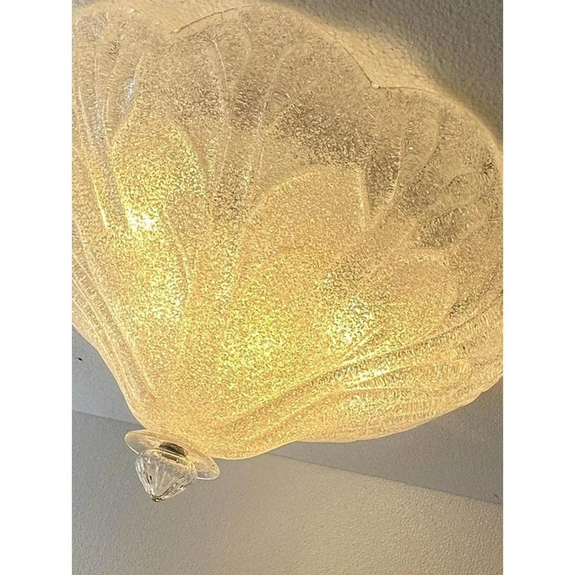 White Venetian Trasparent Graniglia Murano Glass Flush Mount by Simoeng for Simoeng For Sale - Image 8 of 9
