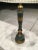 Bottle Green Pair of Japanese Bronze & Marble Column Table Lamps With Original Shades For Sale - Image 8 of 13
