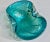 Italian Mid Century Seguso Murano Attributed Turquoise & Silver Averturine Dish For Sale - Image 11 of 17