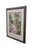 Vintage Talbot watercolor on silk titled Tropical Garden. It depicts a village scene with two figures walking along a path...