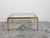 Mid-Century Modern Italian Midcentury Gilt Bronze Coffee Table with Glass Top and Ring Motifs For Sale - Image 3 of 11