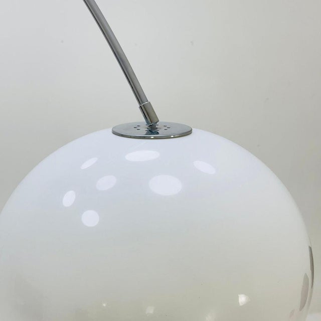Large Mid-Century Space Age Italian Arched Floor Lamp, 1970s For Sale - Image 5 of 11