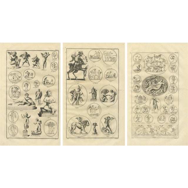 Putti & Cupid, 18th Century, Copper Engravings, Set of 3 For Sale