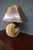Mid 20th Century Mid Century Modern Live Edge Wood Table Lamp With Pierced Copper Shade For Sale - Image 10 of 10