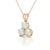 Contemporary Natural Opal Pendant Necklace | Trio Gemstone Pendant | 18k Gold Plated October Birthstone Pendant For Sale - Image 3 of 3