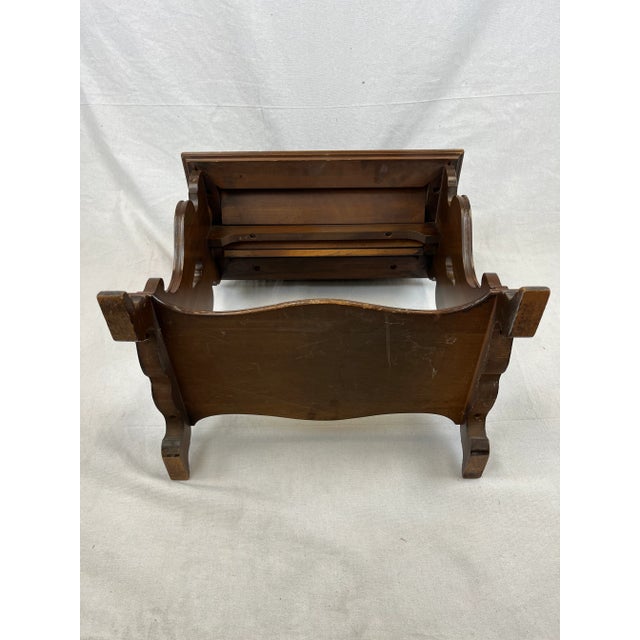 Vintage 1930s Mahogany Magazine & Book Stand - Jacobean/Victorian-Revival Period For Sale - Image 15 of 15