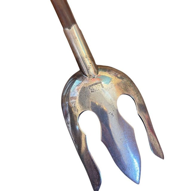 Vintage Mexican Sterling Silver Salad Utensils For Sale - Image 4 of 5