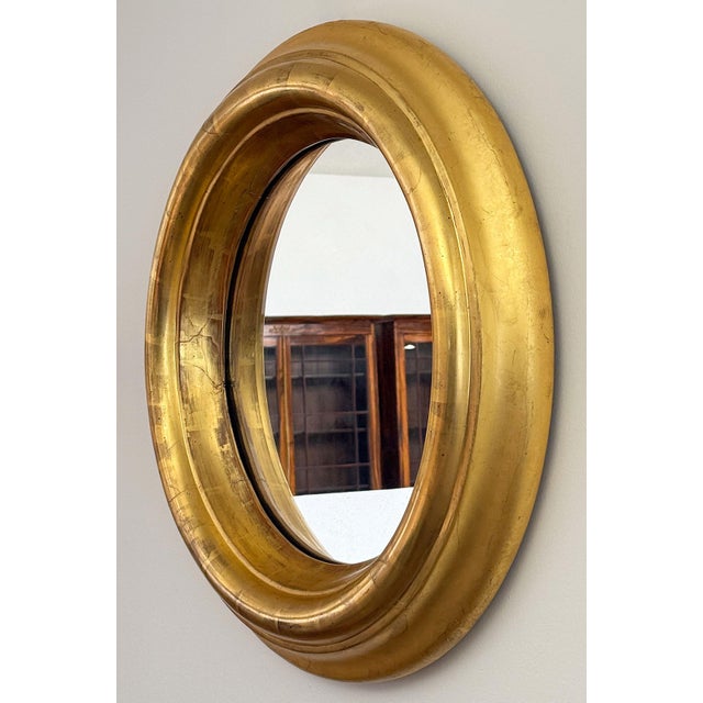 Early 19th Century Regency Era Large Round Mirror With Deep Gilt Frame From England (Dia 26 1/2 In) For Sale - Image 5 of 10