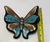 Hand-Painted Folk Art Butterfly Wall Sculpture in Turquoise and Earth Tone For Sale In Indianapolis - Image 6 of 6