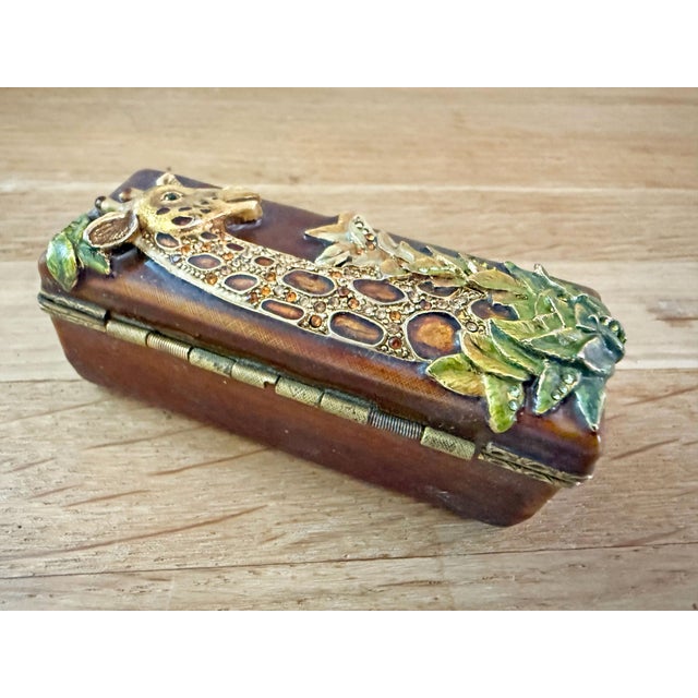 Jay Strongwater Enameled & Swarovski Box or Lipstick Case For Sale - Image 4 of 6