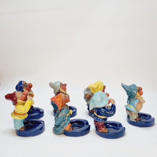 1940s Ceramic Snow White and the Seven Dwarfs Figurines, 1942, Set of 7 For Sale - Image 5 of 14