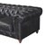 Century Chesterfield Love Seat - Slate Leather For Sale - Image 4 of 8