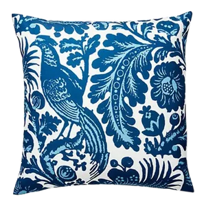 The House of Scalamandré Spoleto Outdoor Pillow, Light & Dark Blue on White