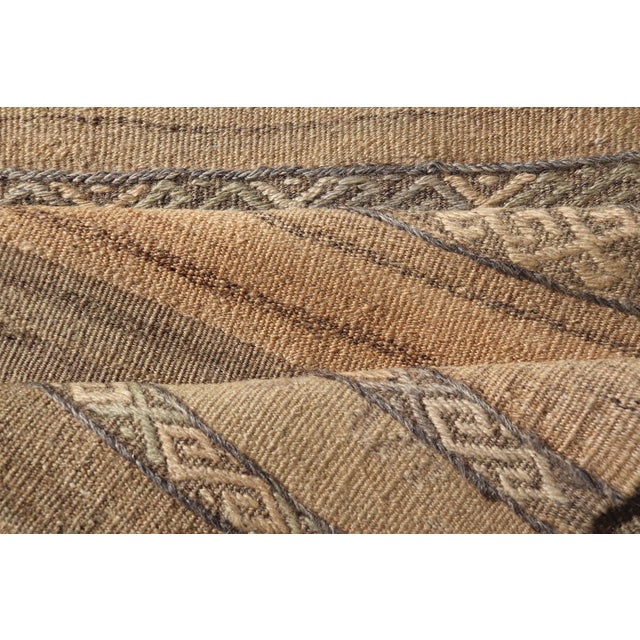 Earthy Toned Vintage Turkish Kilim Runner With Geometric Motifs 2'5 X 7'3 For Sale - Image 9 of 10