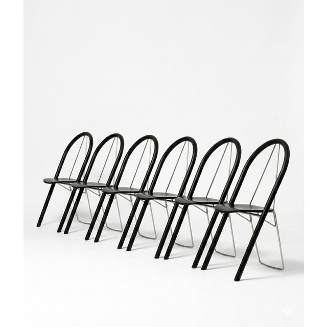 Linda Chairs by A. Simonit and G. Del Piero, 1980s, Set of 6 For Sale - Image 9 of 9