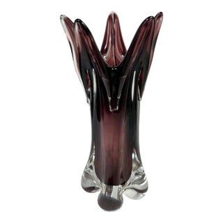 1960s Murano Attributed Sommerso Glass Vase For Sale