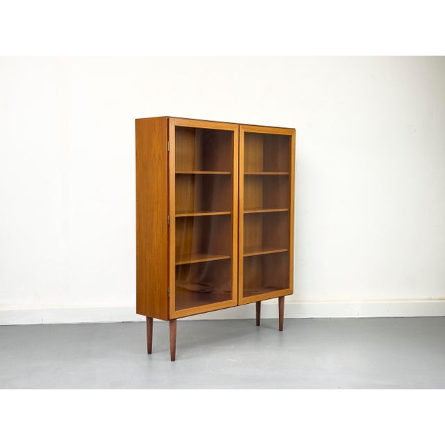 Wood Teak Cabinet with Glass Doors from Omann Jun, 1960s For Sale - Image 7 of 18