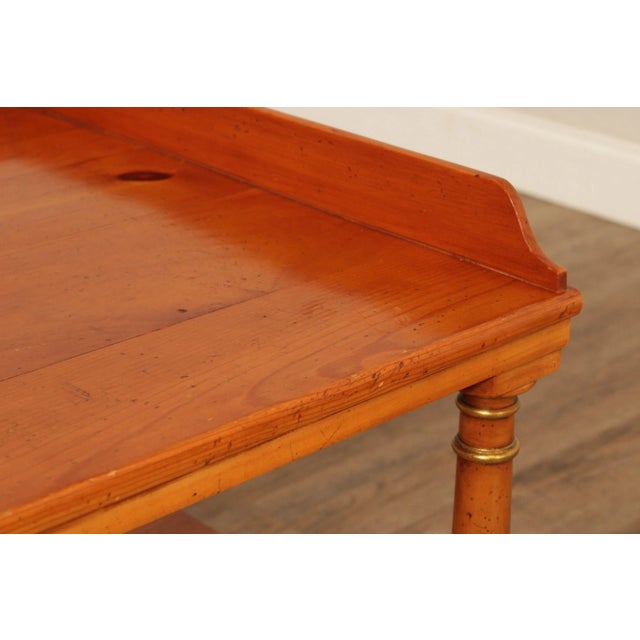Brown 1990s Baker Historic Charleston Reproductions Pine Coffee Table For Sale - Image 8 of 13