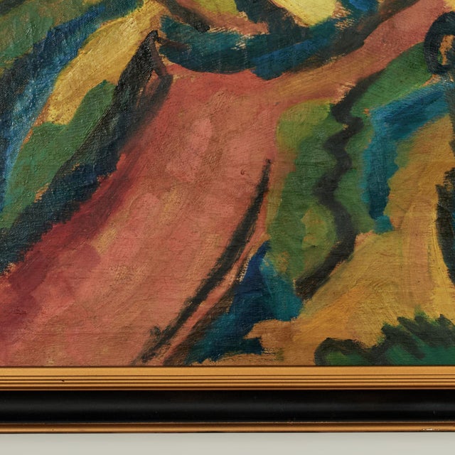 Expressionist Painting of a Landscape Signed Peters For Sale - Image 9 of 12