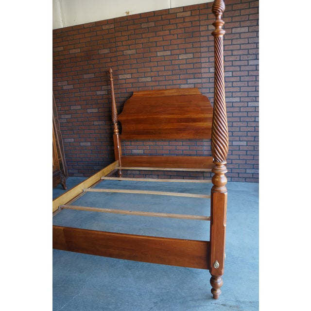 Brown Ethan Allen Regent's Park Queen 4 Post Bed For Sale - Image 8 of 8
