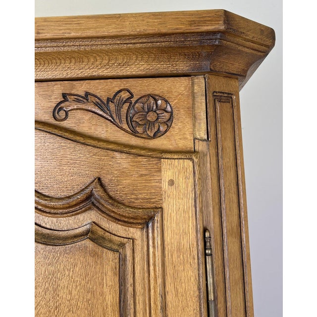 Vintage French Style Wardrobe in Oak For Sale - Image 11 of 13