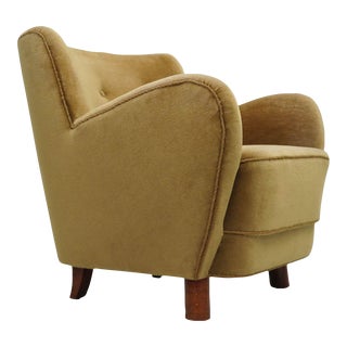 1938 Flemming Lassen for Georg Kofoed Danish Lounge Chair in Original Mohair For Sale