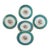 Set of 12 French Limoges Floral Decorated Porcelain Luncheon Plates C1900 For Sale