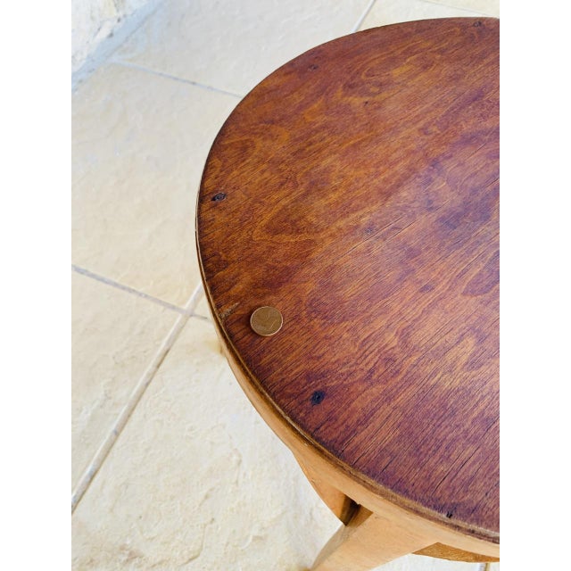 1960s Vintage Bentwood Stool from Baumann, 1950s For Sale - Image 5 of 18