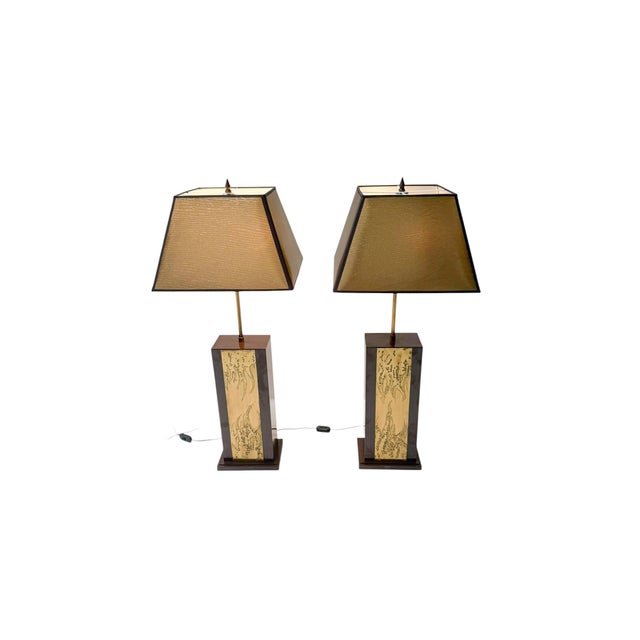 Hollywood Regency Table Lamps by Georges Mathias, Belgium, 1980s, Set of 2 For Sale - Image 10 of 11