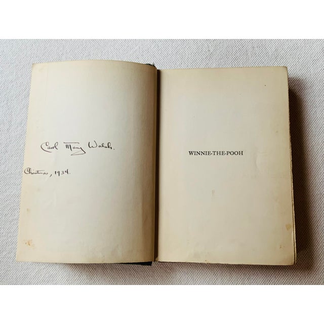 Paper Antique Winnie-the-Pooh a.a. Milne, e.p. Dutton, 88th Edition 1933, Original Green Cloth, Ernest H. Shepard Illustrations, Nantucket Estate For Sale - Image 7 of 18