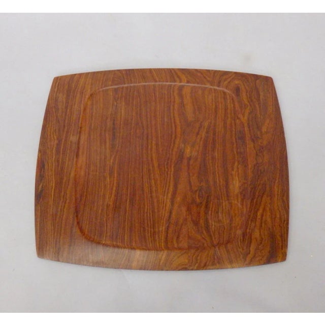 1960s JHQ Dansk Attributed Solid Rosewood Serving Tray For Sale - Image 5 of 5