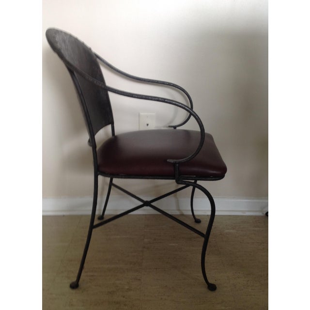 Wrought iron desk chair clearance