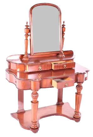 19th Century Mahogany English Dressing Table, 1890s