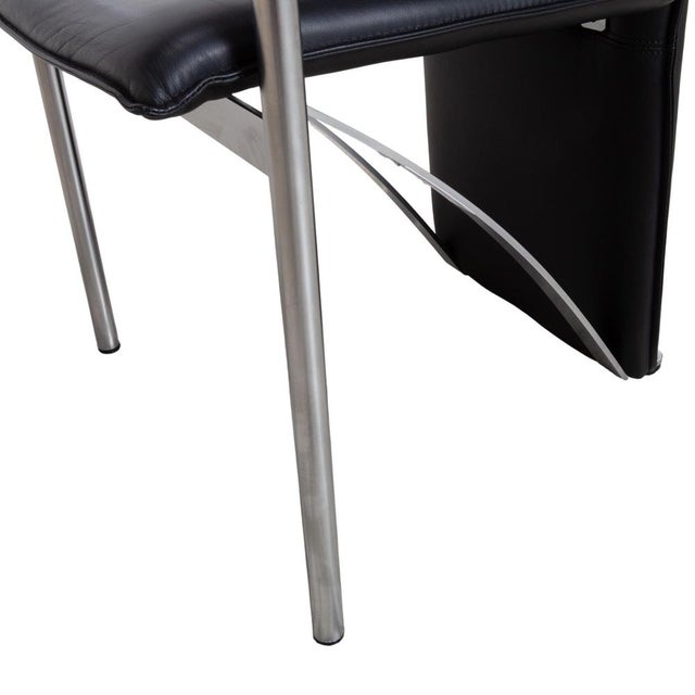 Ronald Schmitt RST Chair Dining Chairs in Black Leather from Ronald Schmitt, Set of 6 For Sale - Image 4 of 12