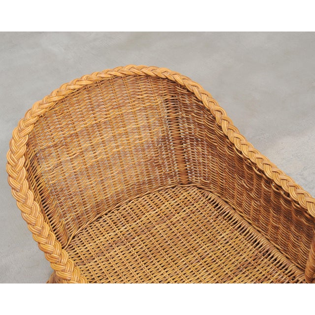 Set of Three Bielecky Brothers Rattan and Wicker Lounge Chairs For Sale - Image 13 of 18