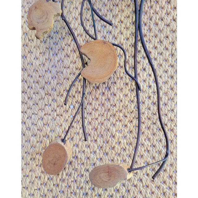 Curtis Jere Organic Mid Century Modern Style Slim Tall Raw Wood Branch Wall Art Sculptures Hangings- a Pair For Sale - Image 4 of 7