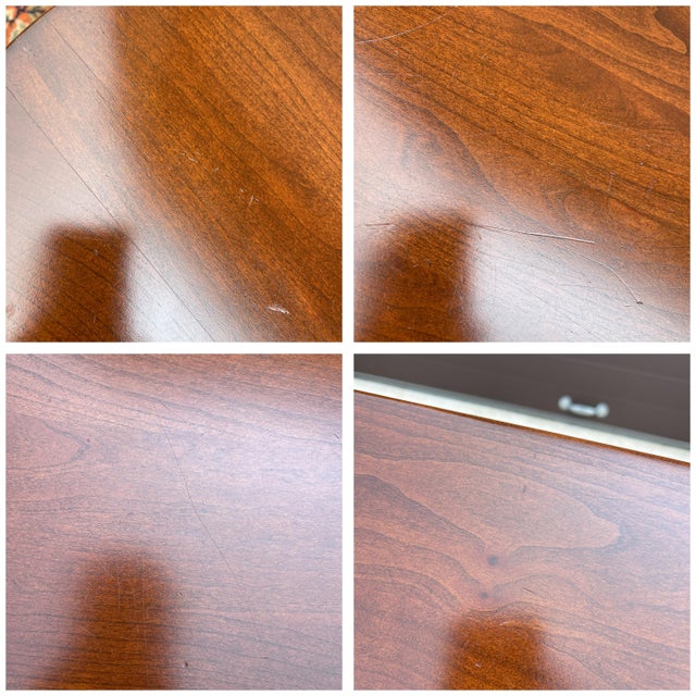 Wood Vintage American Shaker Solid Cherry Oval Coffee Table For Sale - Image 7 of 8