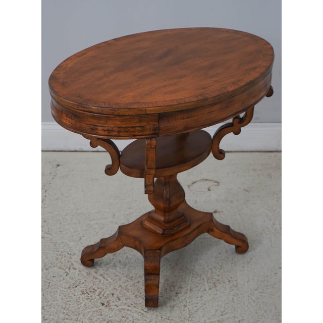 Pair of Continental Style 2 Tier 1 Drawer Pedestal Lamp End Tables For Sale In Philadelphia - Image 6 of 17
