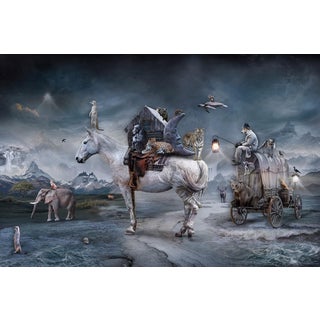 In Search of Arcadia II by Marcin Owczarek | Photography of a surreal landscape with animals and figures For Sale