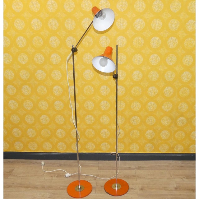 Orange Floor Lamps by Richard Essig, 1970s, Set of 2 For Sale - Image 9 of 13