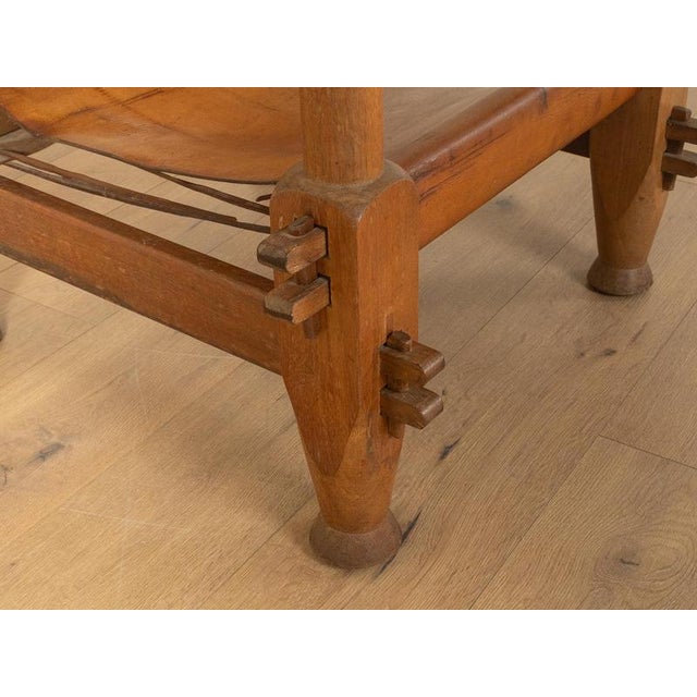 Vintage Brutalist Safari Armchair For Sale - Image 8 of 9