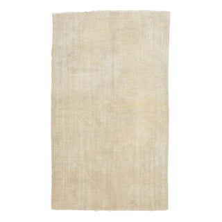 1960s Vintage Distressed Rug- 4′9″ × 7′10″ For Sale