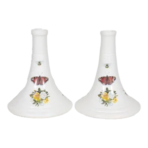 Italian Ethan Allen Ceramic Candlestick Holders